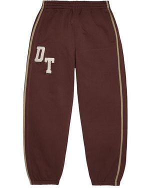 DENIM TEARS Chenille Embroidered Sweatpant Dt913" - Black