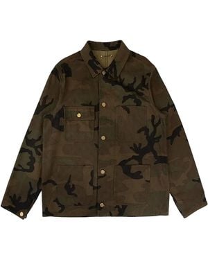 Supreme Louis Vuitton Jacquard Denim Chore Coat "Camo" Su26117" - Black