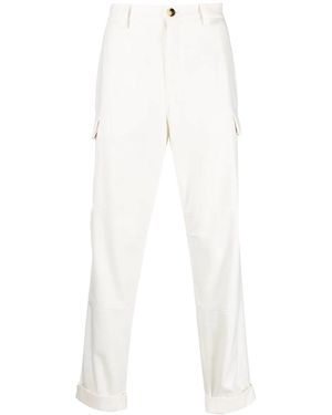 Brunello Cucinelli Cargo Trousers With Cuffs "Cream" Brun438" - Black