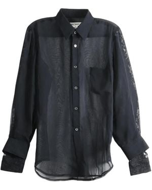 COMME DES GARÇONS PLAY Emblem Button Up Shirt Gr B004 051" - Black