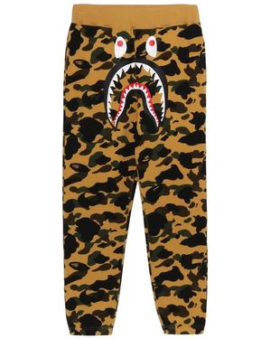 A Bathing Ape 1St Camo Wide Fit Shark Joggers 120" - Black