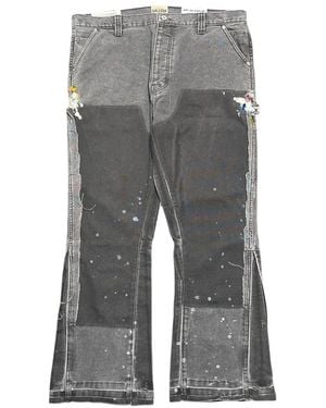 GALLERY DEPT. La Carpenter Trousers Flare Paint Splatter "Charcoal Multi" Gd135" - Black