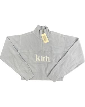 Kith Hunter Ii Serif 1/4 Zip Sweatshirt "Kyanite" Khw030450 431" - Black