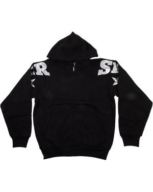 Sp5der Mx555 Zip Hoodie 303" - Black
