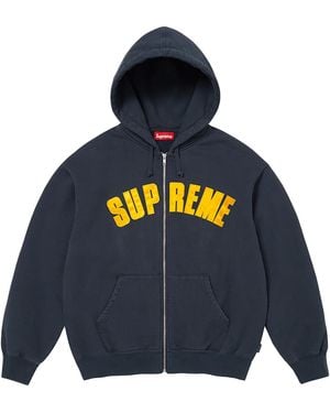 Supreme Larry Clark Zip Up Hooded Sweatshirt "Fw26 - Blue