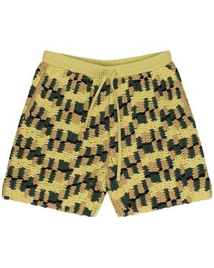 Aimé Leon Dore Hand Knit Shorts Fw23Ks042" - Black