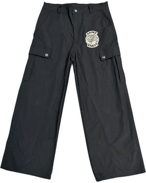 SAINT VANITY Nylon Cargo Trousers Sv004" - Black