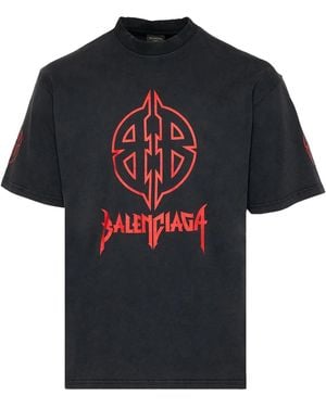Balenciaga Bb Metal T-Shirt 764235 Tpvi2 1568" - Black
