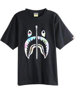 A Bathing Ape Art Camo Shark T-Shirt 1L80110037 Blk" - Black