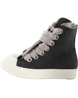 Rick Owens Jumbolace High-Top "Gravel Milk" Ds02F6818 Cvgw2 14811" - Black