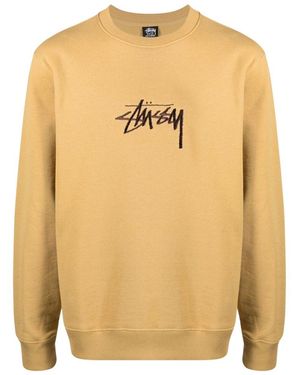 Stussy Stock Applique Crew - Brown