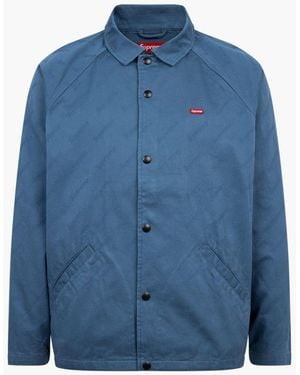 Supreme Snap Front Jacquard Logos Twil "fw 19" - Blue