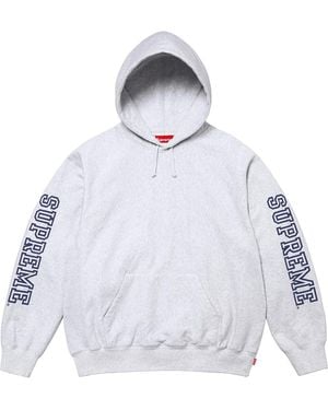 Supreme Collegiate Sleeve Hooded Sweatshirt "Ash" Su28695" - Black