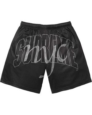 Supreme Rhinestone Mesh Short "Ss26 - Black