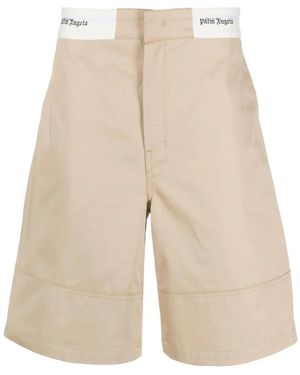 Palm Angels Sartorial Waistband Shorts "Off- Pmcs003E23Fab0036103" - Black