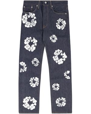 DENIM TEARS Levi's The Cotton Wreath Selvedge Jean "Raw" Dt316" - Black