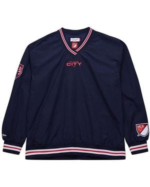 Mitchell & Ness Classic Nylon Pullover Current Logo "Mls St. Louis" Ojpo7221 Sliyypppnavy" - Blue