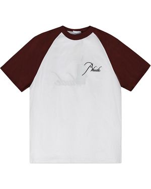 Rhude Raglan T-Shirt Rhdmtps0175 Mrn" - Black