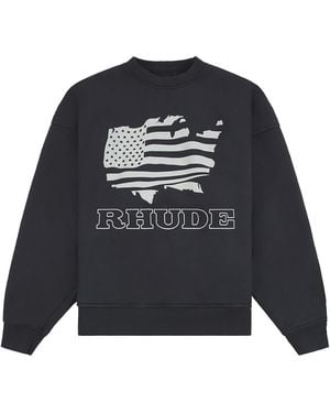 Rhude Banner Sweatshirt "Vintage Rhss26St01012 Vbw" - Black