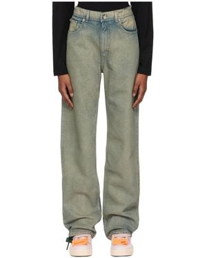 Off-White c/o Virgil Abloh Baby Baggy Jeans "Forest" Owya046Af22Den002570026" - Black