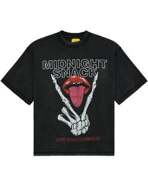 DIET STARTS MONDAY Midnight Snack T-Shirt "Vintage" Dsmqs 01" - Black
