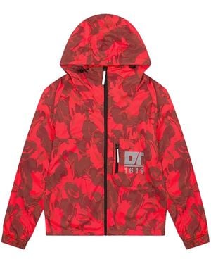 DENIM TEARS Dt Outdoor Jacket Dt639" - Red