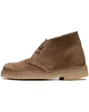 Clarks Desert Boots "Dark Sand Suede" 26168782" - Brown