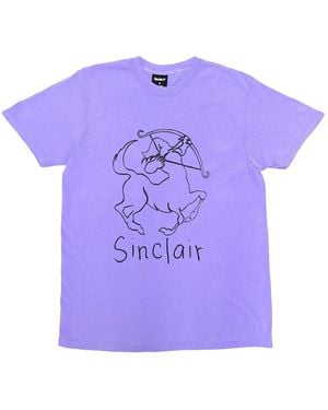 Sinclair Scribble Short Sleeve T-Shirt Bsmt06 1 Vlt" - Purple