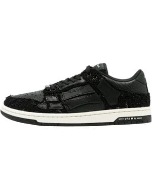Amiri Boucle Skeleton Low Top Amfosr1007 001" - Black