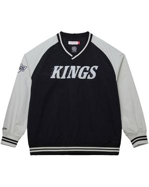 Mitchell & Ness Nylon Pullover Jacket Vintage Logo "Nhl Kings" Jk9272 Lakblck" - Black