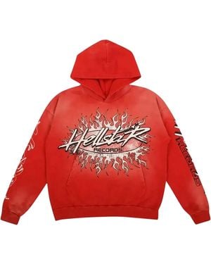 HELLSTAR Records Hoodie Hsr164" - Red