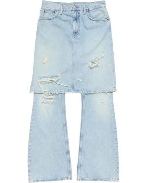 Acne Studios Skirt Layered Jeans "Light" Ak1008228" - Black