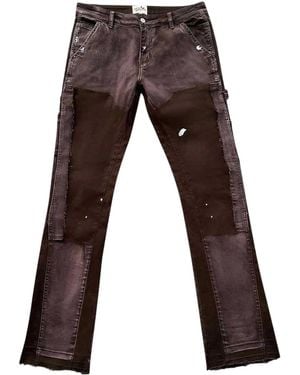 Triple Sevens Flared Denim Ts7069" - Black