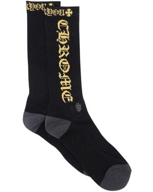 Chrome Hearts Fuck You Logo Socks (1 Set) Chrm0595" - Black