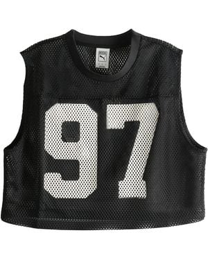 PUMA Rosé Relaxed Mesh Top 633804 01" - Black