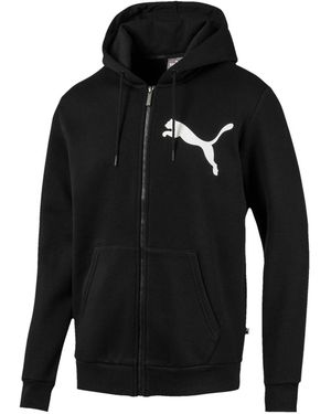 PUMA Big Logo Full Zip Fleece Hoodie 580567 01" - Black