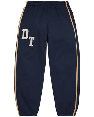 DENIM TEARS Chenille Embroidered Sweatpant Dt912" - Black