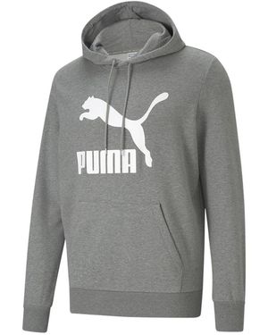 PUMA Classics Logo Hoodie "Medium Heather" 530084 03" - Black