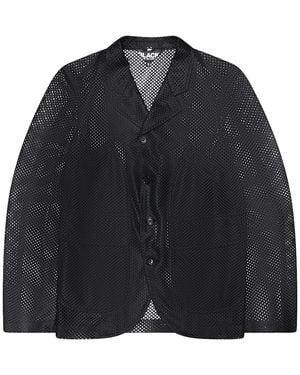 COMME DES GARÇON BLACK Mesh Blazer Cdb-Mtps-0001" - Black