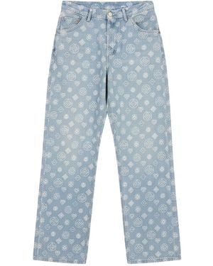 CASABLANCA Relaxed-Fit Monogram Jeans Aw25 Tr 356 01" - Blue