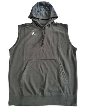 Nike Air Sleeveless Fleece French Terry Dri Fit Hoodie Dq7946 066" - Black