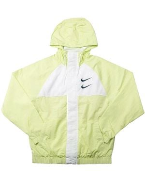 Nike Sportswear Swoosh Woven Hooded Jacket "Barely Volt" Cj4888 701" - Black