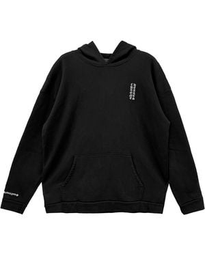 Chrome Hearts Embroidered Vertical Logo Hoodie Chrm1218" - Black