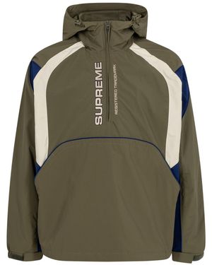 Supreme Panelled Half Zip Pullover "Fw22" Su12595" - Green