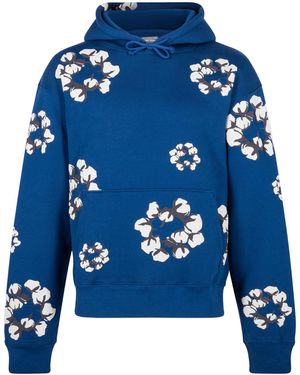 DENIM TEARS Cactus Tears Wreath Hoodie "Cpfm - Blue