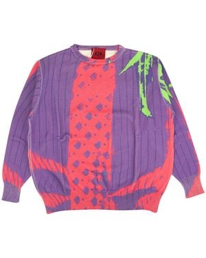 424 On Fairfax Business Print Crewneck 95 1132" - Black