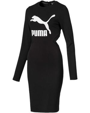 PUMA Classics Logo Tight Dress "Cotton" 578057 01" - Black