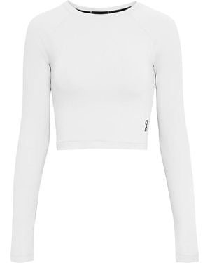 On Shoes Studio Long Crop T-Shirt 1Wf12430069" - Black