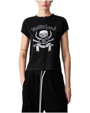 Vetements Motorhead Skull Cut-Up Fitted T-Shirt "Washed" Wh27Tr245B" - Black
