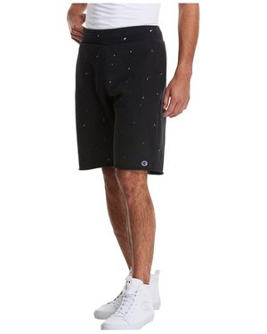 Champion Reverse Weave Paint Splatter Shorts "C-Life" 825977 A82C" - Black